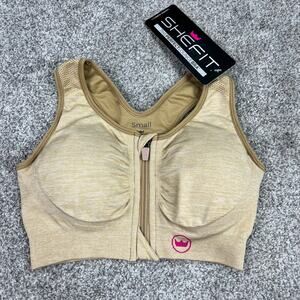 New! SheFit Perfect Lounge Bra size Small Color Nude